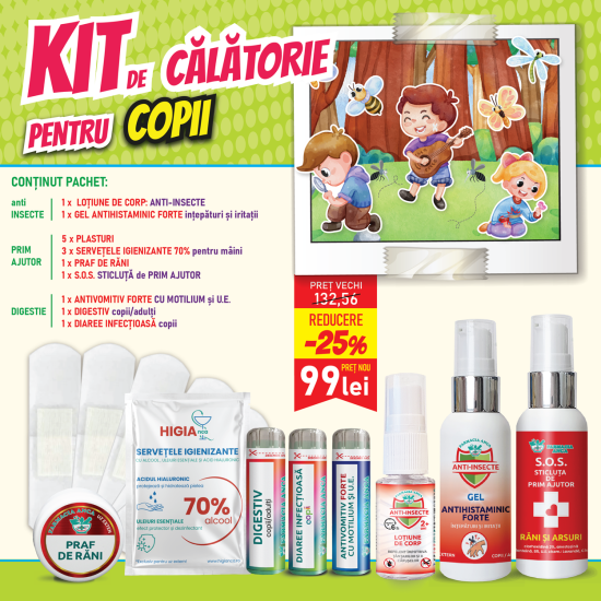 Kit de calatorie - pentru copii